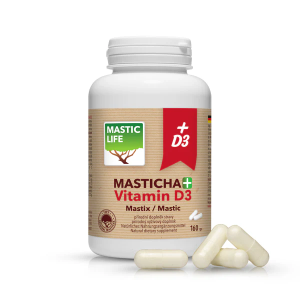 Mastichové Kapsuly Masticlife + Vitamín D3 - 160 ks